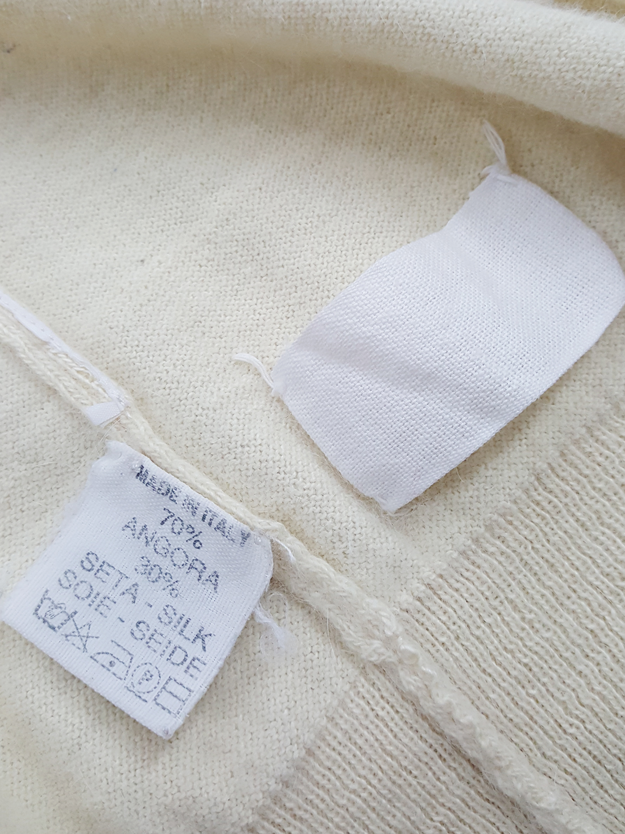 Maison Martin Margiela beige jumper made of two halves — fall 2000 - V ...