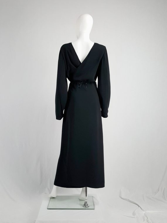 vintage Maison Martin Margiela black backwards maxi dress spring 1999 135541