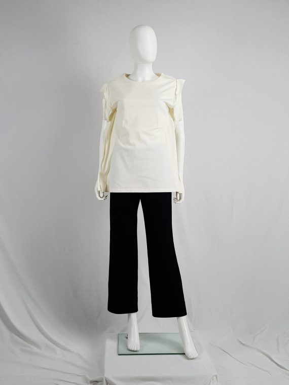 vintage Maison Martin Margiela white t-shirt with extra fabric flaps spring 2012 154441