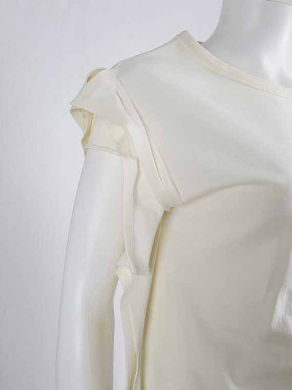 vintage Maison Martin Margiela white t-shirt with extra fabric flaps spring 2012 154528