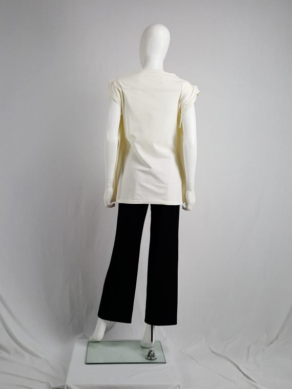 vintage Maison Martin Margiela white t-shirt with extra fabric flaps spring 2012 154650