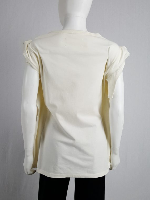 vintage Maison Martin Margiela white t-shirt with extra fabric flaps spring 2012 154744(0)