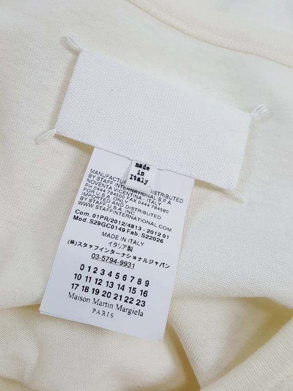 vintage Maison Martin Margiela white t-shirt with extra fabric flaps spring 2012 160504