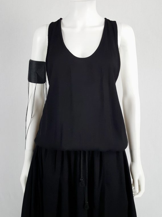 vintage Silent Damir Doma black racerback maxi dress with handkerchief skirt 124709