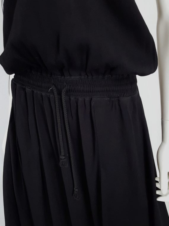 vintage Silent Damir Doma black racerback maxi dress with handkerchief skirt 124824