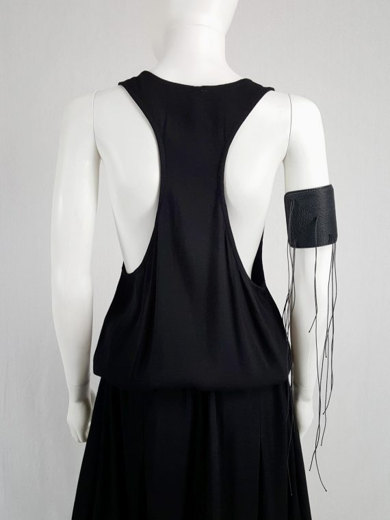 vintage Silent Damir Doma black racerback maxi dress with handkerchief skirt 125252