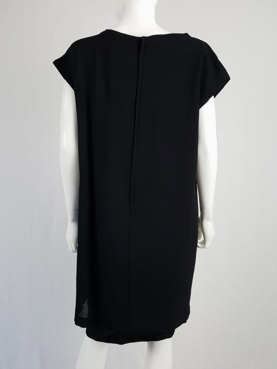 vintage archival Comme des Garcons black double-layered dress with pleated neckline 1990113840