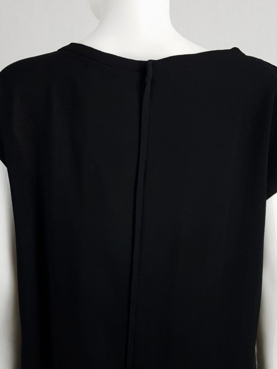 vintage archival Comme des Garcons black double-layered dress with pleated neckline 1990113908