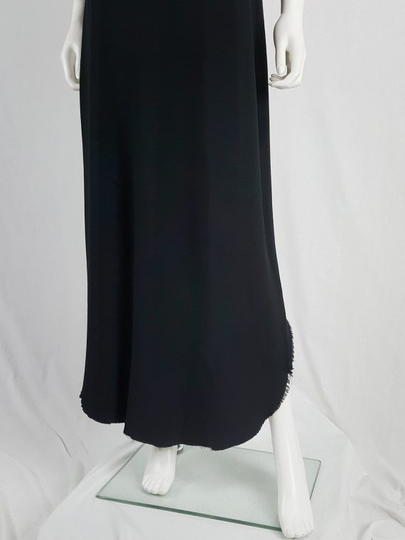 Maison Martin Margiela black sleeveless dress with circular hem — spring 2002