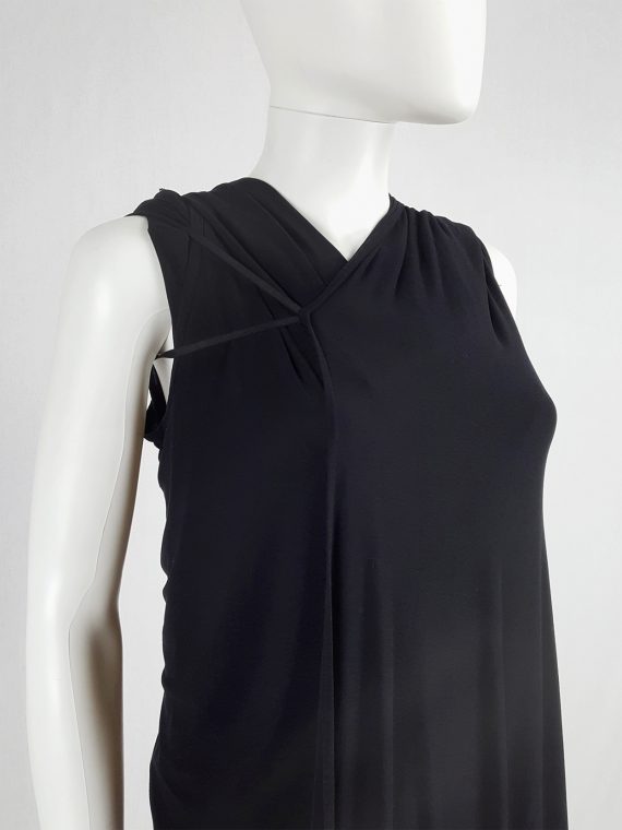 vaniitas vintage Ann Demeulemeester black triple wrapped dress spring 1998 145515