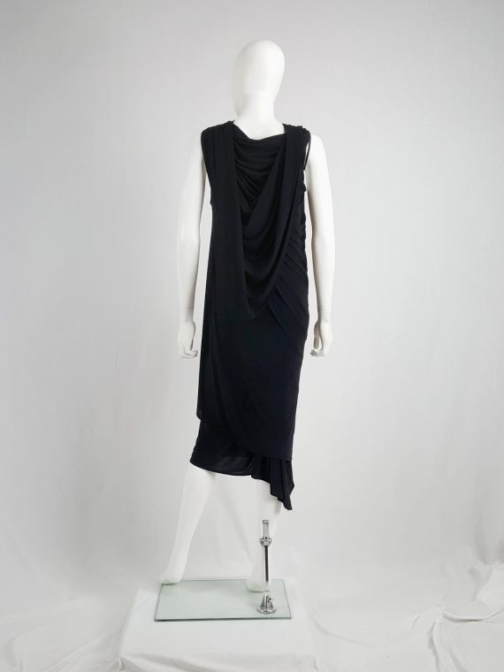 vaniitas vintage Ann Demeulemeester black triple wrapped dress spring 1998 145737