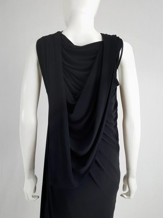 vaniitas vintage Ann Demeulemeester black triple wrapped dress spring 1998 145843