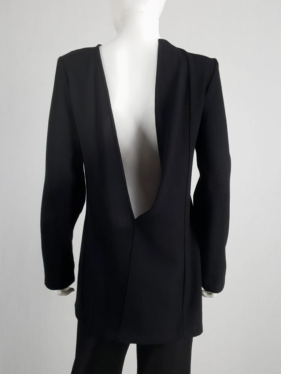 vaniitas vintage Ann Demeulemeester black tunic with deep cut out back fall 2015 101001