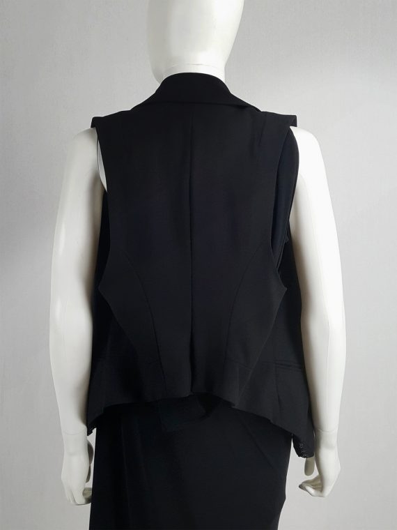 vaniitas vintage Ann Demeulemeester black waistcoat with matte sequins spring 2010152031