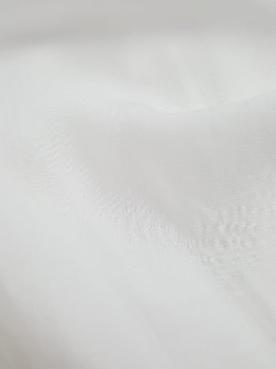 vaniitas vintage Ann Demeulemeester white sleevesless draped top with hood spring 2009 115540(0)