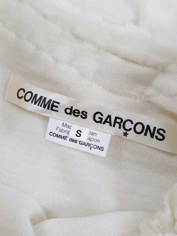 vaniitas vintage Comme des Garçons beige 2D top with ruffled trims fall 2012 154500