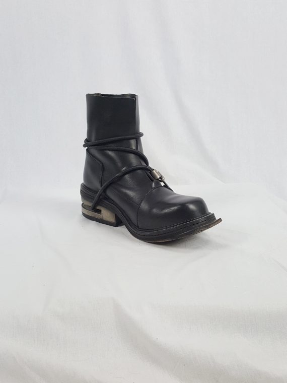 vaniitas vintage Dirk Bikkembergs black mountaineering boots with metal heel 1990S140128