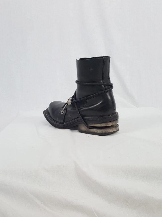 vaniitas vintage Dirk Bikkembergs black mountaineering boots with metal heel 1990S140231(0)