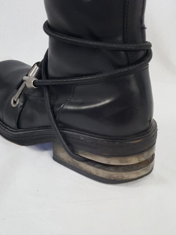 vaniitas vintage Dirk Bikkembergs black mountaineering boots with metal heel 1990S140435(0)