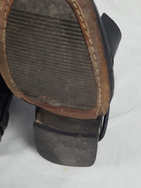 vaniitas vintage Dirk Bikkembergs black mountaineering boots with metal heel 1990S140837