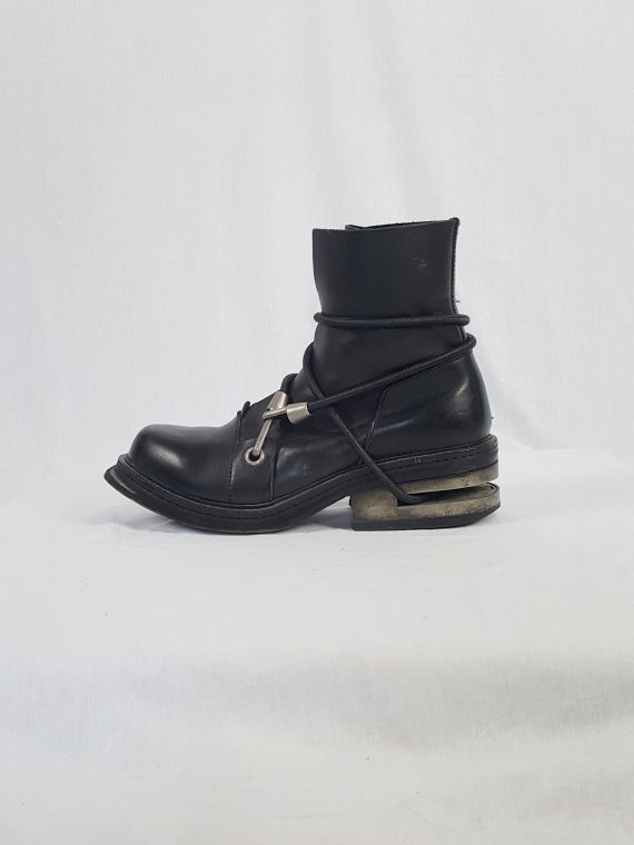 vaniitas vintage Dirk Bikkembergs black mountaineering boots with metal heel 1990S140918