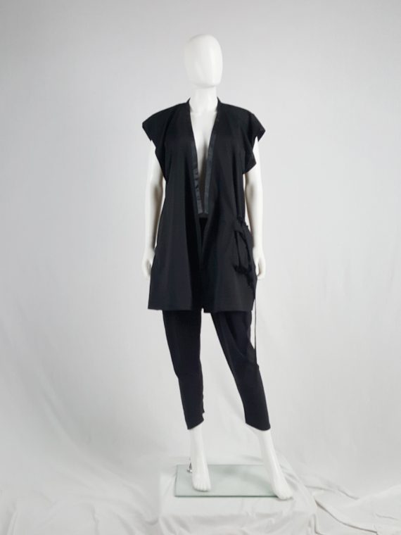 vaniitas vintage Haider Ackermann black sleeveless kimono vest 175632(0)