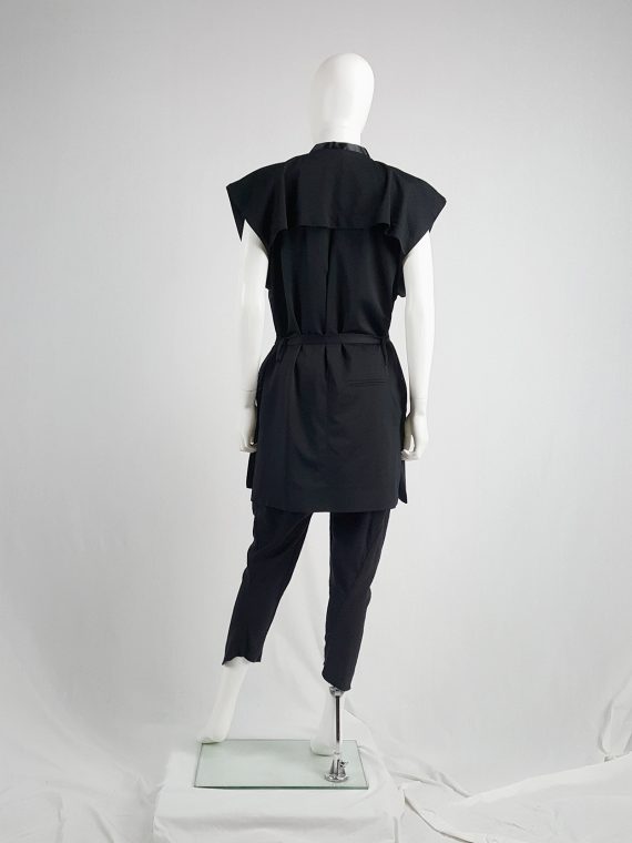 vaniitas vintage Haider Ackermann black sleeveless kimono vest 175925