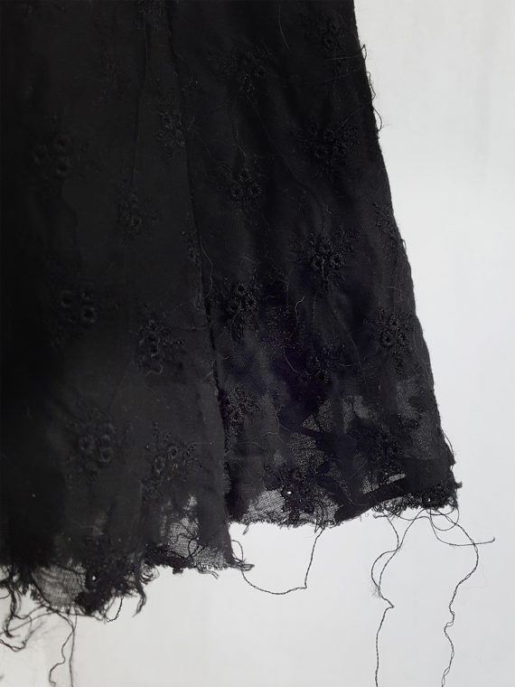 vaniitas vintage Junya Watanabe black pleated skirt with multi zipper waist spring 2005 125952