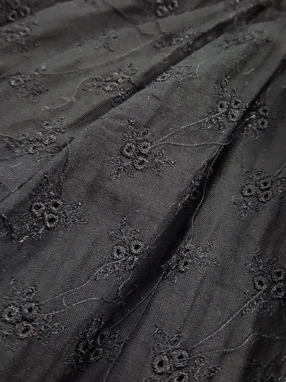 vaniitas vintage Junya Watanabe black pleated skirt with multi zipper waist spring 2005 135320