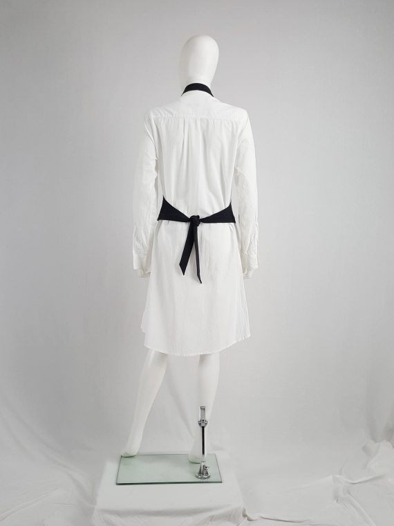 vaniitas vintage Lieve Van Gorp black short apron with belt strap and zipper 1990s 100213