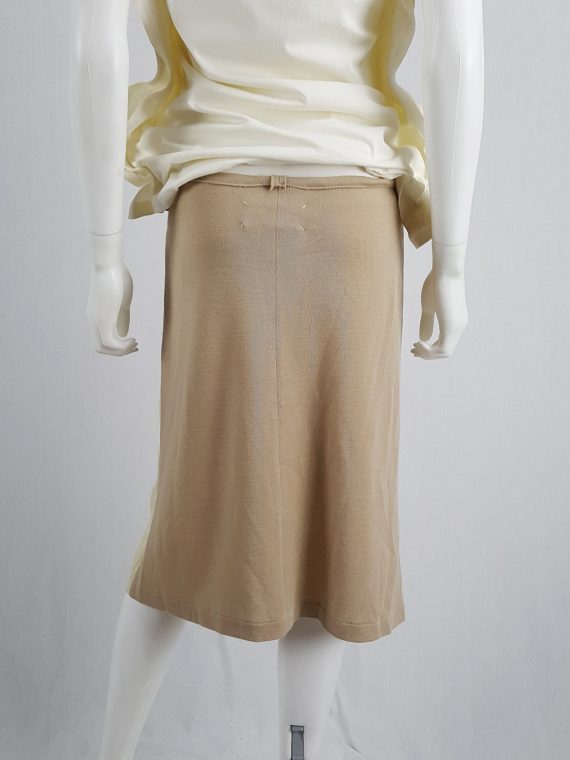 vaniitas vintage Maison Martin Margiela beige skirt with brown back fall 1997 181312