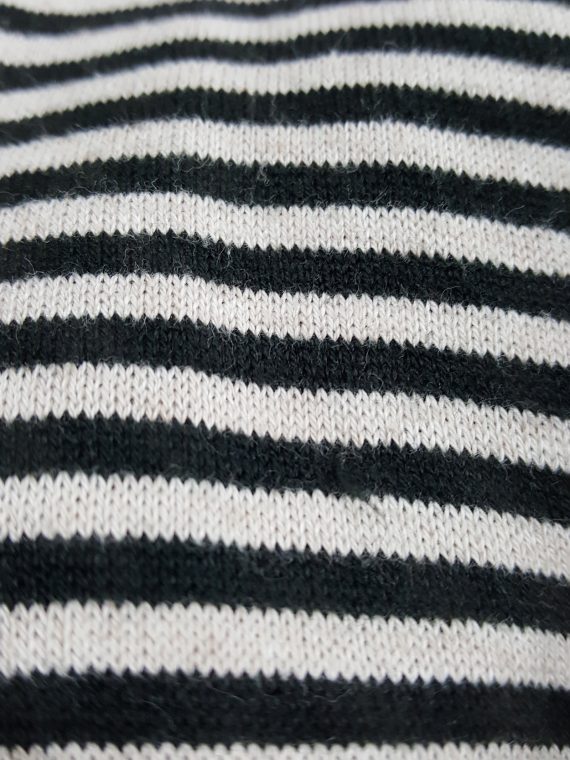 vaniitas vintage Maison Martin Margiela black and white striped top stretched out on one side spring 2005 182520