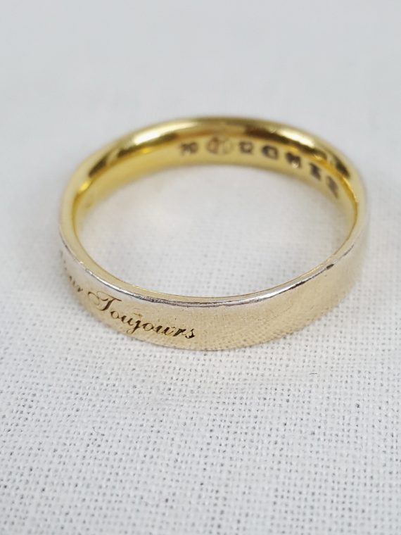 vaniitas vintage Maison Martin Margiela gold ring ‘forever’ ‘pour toujours’ spring 2007 132237
