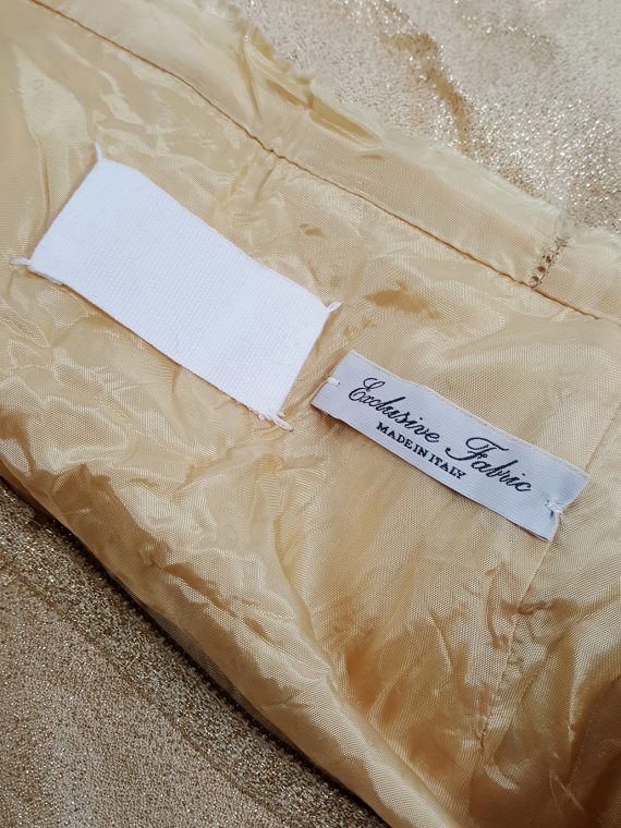 vaniitas vintage Maison Martin Margiela gold wrinkled skirt in exclusive fabric fall 2004 140139