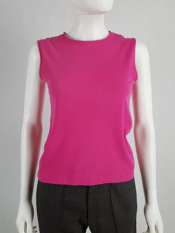 vaniitas vintage Maison Martin Margiela pink top with movable inside out seams spring 2004 182748