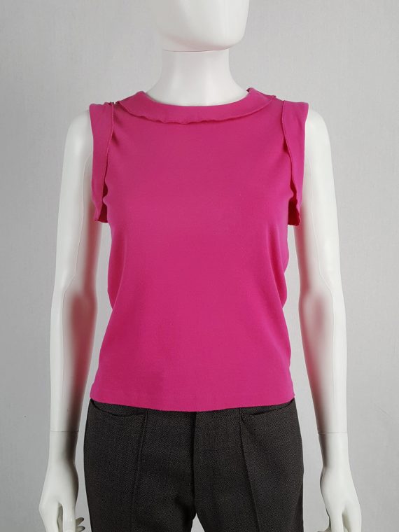 vaniitas vintage Maison Martin Margiela pink top with movable inside out seams spring 2004 183016_001