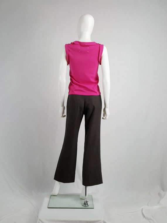 vaniitas vintage Maison Martin Margiela pink top with movable inside out seams spring 2004 183135(0)
