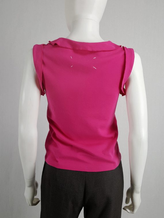 vaniitas vintage Maison Martin Margiela pink top with movable inside out seams spring 2004 183155(0)