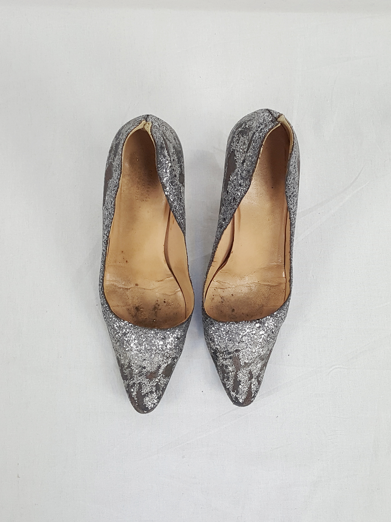 Maison Martin Margiela silver glitter afterparty pumps (37) — spring ...