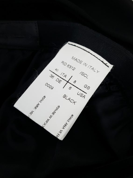 vaniitas vintage Rick Owens GLEAM black shorts with front and back drape runway fall 2010 152409