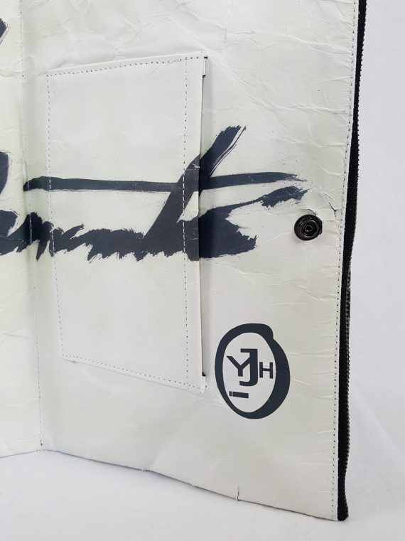 vaniitas vintage Yohji Yamamoto × Matatabi black and white marbled paper clutch bag fall 2015 132901