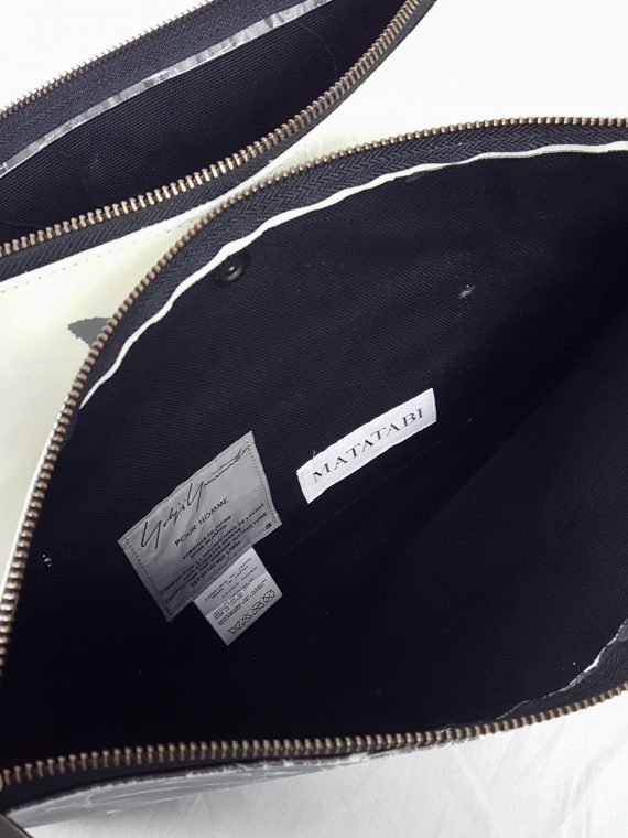 vaniitas vintage Yohji Yamamoto × Matatabi black and white marbled paper clutch bag fall 2015 133315