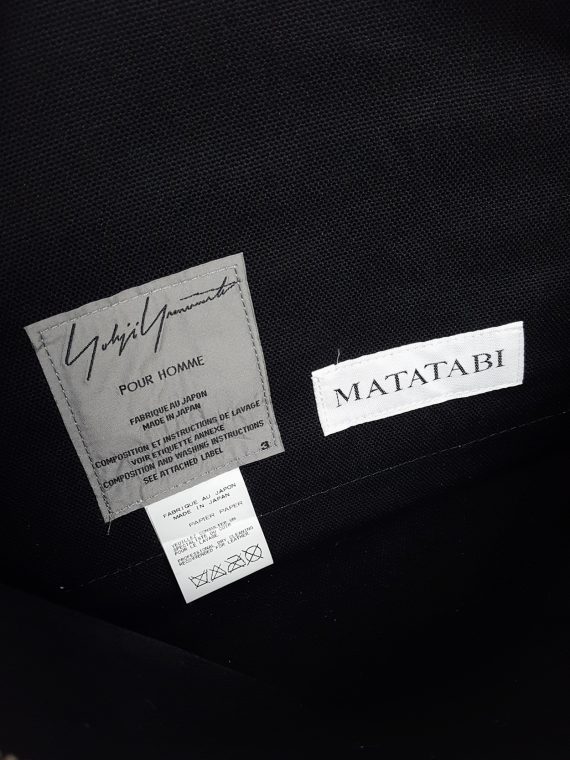 vaniitas vintage Yohji Yamamoto × Matatabi black and white marbled paper clutch bag fall 2015 133336