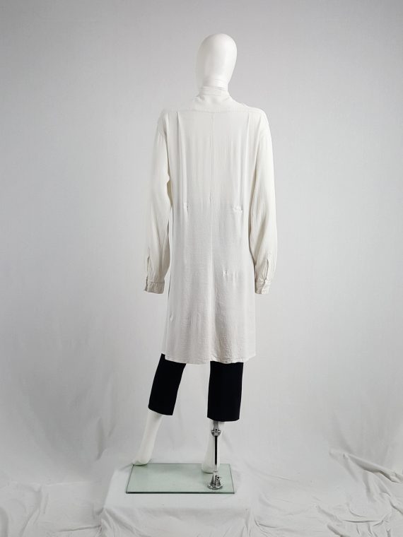 vaniitas archival Ann Demeulemeester white draped oversized shirt runway spring 1994 164020