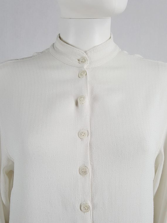vaniitas archival Ann Demeulemeester white draped oversized shirt runway spring 1994 164239