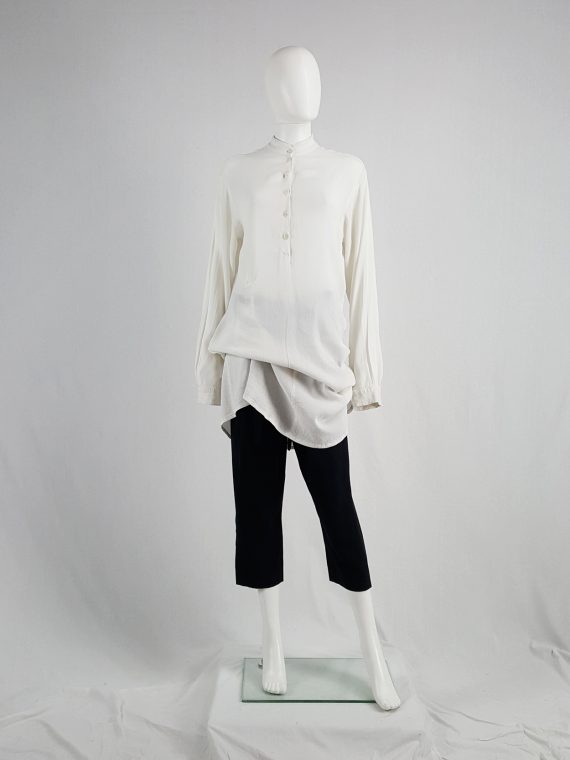 vaniitas archival Ann Demeulemeester white draped oversized shirt runway spring 1994 164452
