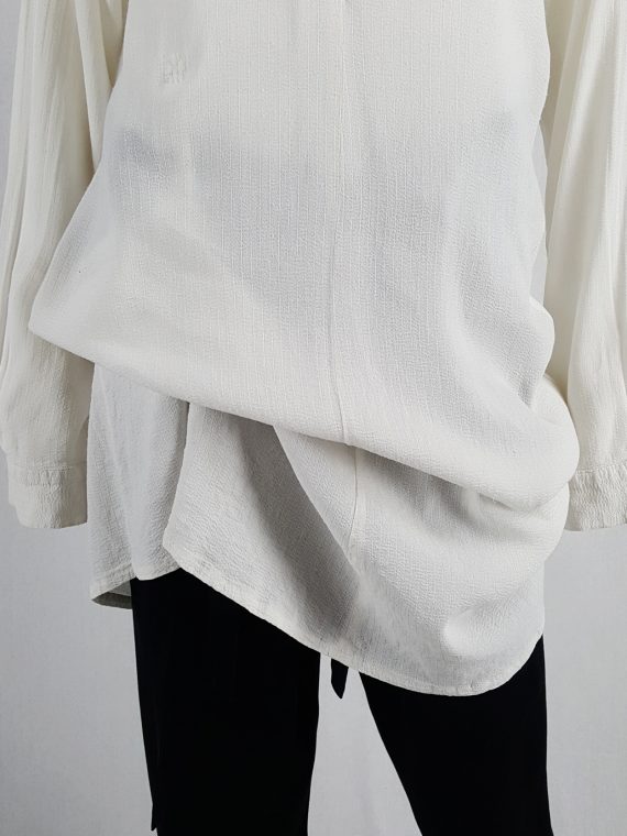 vaniitas archival Ann Demeulemeester white draped oversized shirt runway spring 1994 164524