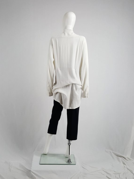 vaniitas archival Ann Demeulemeester white draped oversized shirt runway spring 1994 164640
