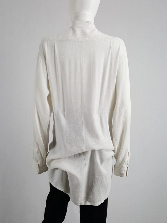vaniitas archival Ann Demeulemeester white draped oversized shirt runway spring 1994 164657
