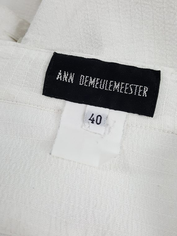 vaniitas archival Ann Demeulemeester white draped oversized shirt runway spring 1994 180426